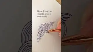 Rainbow Clouds! 🌈 ☁️ | Easy doodle with ballpoint pen, marker pen, fine-liner