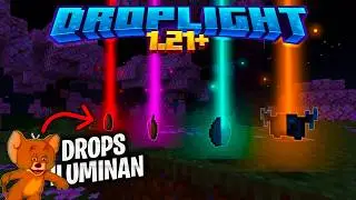 🔦 LUZ EN LOS ITEMS DE MINECRAFT BEDROCK 1.21+ 😲 |  DROPLIGHT REVIEW COMPLETA