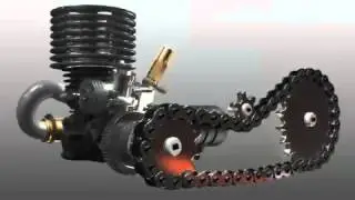 Small engine animation mechanical engineer