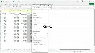 How to Split Date into Day, Month and Year in Excel.
