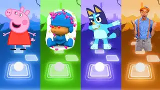 Peppa pig 🆚 Pocoyo 🆚 Bluey Bingo 🆚 Blippi Tiles Hop