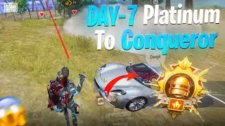 😱 DAY-7 Platinum To Conqueror ! Best 2 hours Strategy For Rank Push 😱