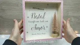 Quadro de Natal personalizado com nome de família