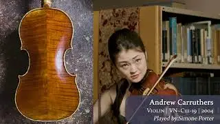 Andrew Carruthers del Gesu model violin / Simone Porter / at the Metzler Violin Shop