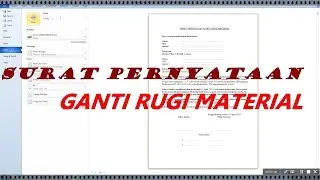 SURAT PERNYATAAN GANTI RUGI MATERIAL