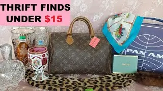 BEST thrift store finds UNDER $15! (Gucci, Louis Vuitton, Tiffany's, Leopard fur, Pan-Am, Waterford)
