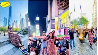 Having fun in New York City || Time Square, World Trade Center, Charging Bull at Wall Street ||