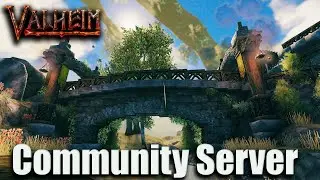 Valheim: Building A Gorgeous Arched Wooden Bridge - Day 4 Community Server