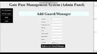 4-Gate Pass Management System Final Project (Code Explain Video)