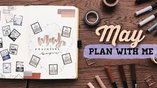 PLAN WITH ME MAY 2019 I Travel Themed Bullet Journal Setup