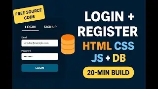 How To Connect Login & Sign up Form with DATABASE | STEP BY STEP in '20mins' | PRAROZ