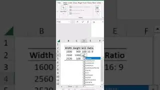 CALCULATE RATIOS IN EXCEL 