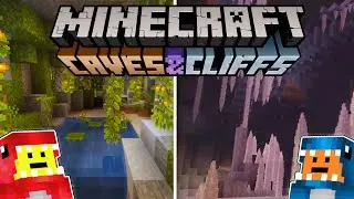 PLAYING the Minecraft 1.17 Caves and Cliffs Update EARLY!!
