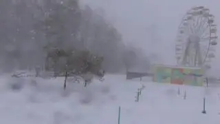 Снегопад в Прокопьевске. 19 октября 2016 год