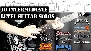 10 Intermediate Guitar Solos To Improve Your Playing | With Tabs