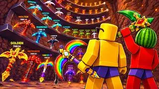 Spending $9,999,999 to MAX LEVEL in Pickaxe Tycoon