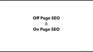 On Page and Off Page SEO - The difference between both [M1V04]