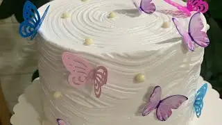 Decoração de bolo simples,feminino
