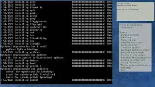 Arch Linux installation recording to kernel 6.6.5-arch1-1 (testing)