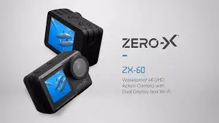 ZERO-X ZX-60 Action Camera | Waterproof 4K UHD Action Camera with Dual Screen & Wi-Fi