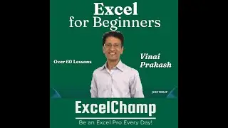 Microsoft Excel For Beginners - Free Full Course: Introduction by Vinai Prakash, ExcelChamp