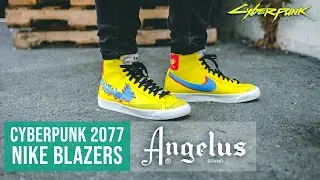CyberPunk 2077 Nike Blazers | Custom Angelus Paint Shoes