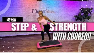 45 Min- Step Aerobics with Weights - Intermediate Chore with Intervals