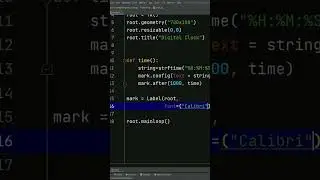 Digital Clock Python for beginners #shorts #atahoja #atahoja_academy