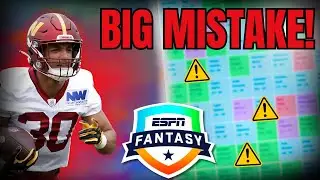 DO NOT Make These MISTAKES in ESPN Fantasy Football Leagues!