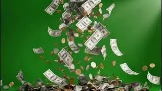 Emotional Money Falling Green Screen Visual for Powerful Storytelling