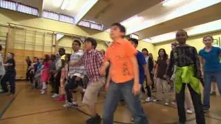 Doing the Fruit Stomp at Malmo School