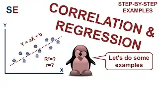 Correlation and regression | step-by-step examples
