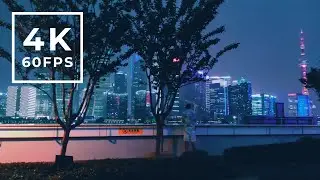 4K Shanghai Night Walk - China - The North Bund Riverside