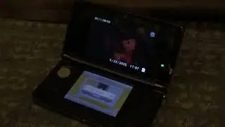 Snowflake Spinning Snowman On a Nintendo 3DS