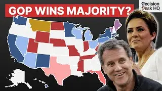 2024 US Senate Map Based on DDHQ's Polling Averages