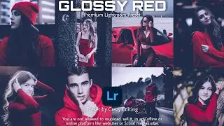 Glossy Red Photography Preset - How to Edit Glossy Red Tone | Black & Red - Free Tutorials