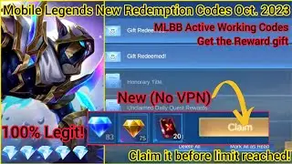 Hurry up! Mobile Legends Redeem Codes October 26, 2023 - Mobile Legends Diamond redeem code Try it!
