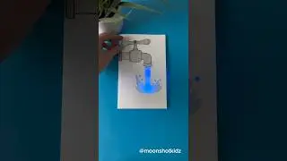 DIY “Running water” interactive card. Easy and fun paper electronics project for beginners #craft
