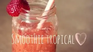 Licuado vegano tropical 🍊 🍋🍓