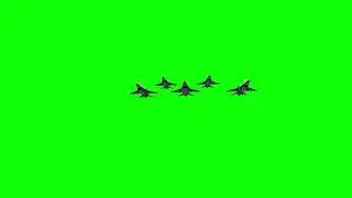 Green screen pesawat jet melintas