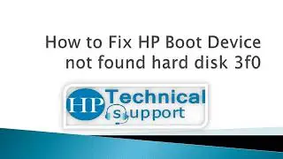 How to Fix HP Boot Device not found hard disk 3f0