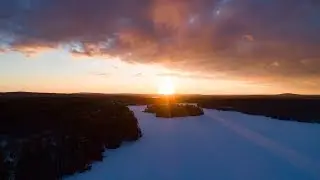Winter Sunset in the Pocono Mountains