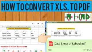 how to convert xlsx to pdf in mobile, in hindi by siddhi jain