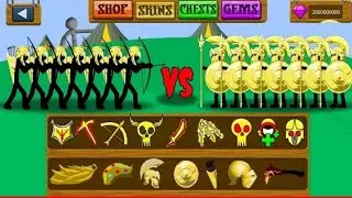 HACK SUMMON ARMY GOLDEN ARCHIDON VS ARMY GOLDEN SPEARTON | STICK WAR LEGACY