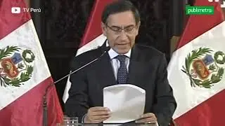 Martín Vizcarra anunció así la disolución del Congreso de la República