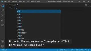 Disable HTML Auto Complete Feature in Visual Studio Code