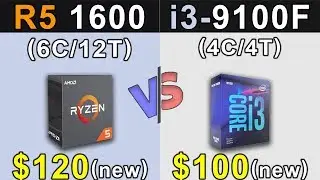 Ryzen 5 1600 Vs. i3-9100F | New Games Benchmarks
