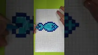 Рыбка по Клеточкам 🐟 Рисунки по клеточкам #pixel