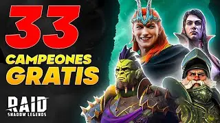 33 CAMPEONES GRATUITOS ☀️ Codigos Promocionales Raid Shadow Legends ☀️ Español 2024