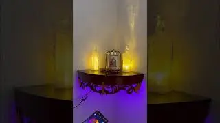 Wooden corner shelf floating display Catholic Christian Orthodox Statue Holder Prayer area Religious